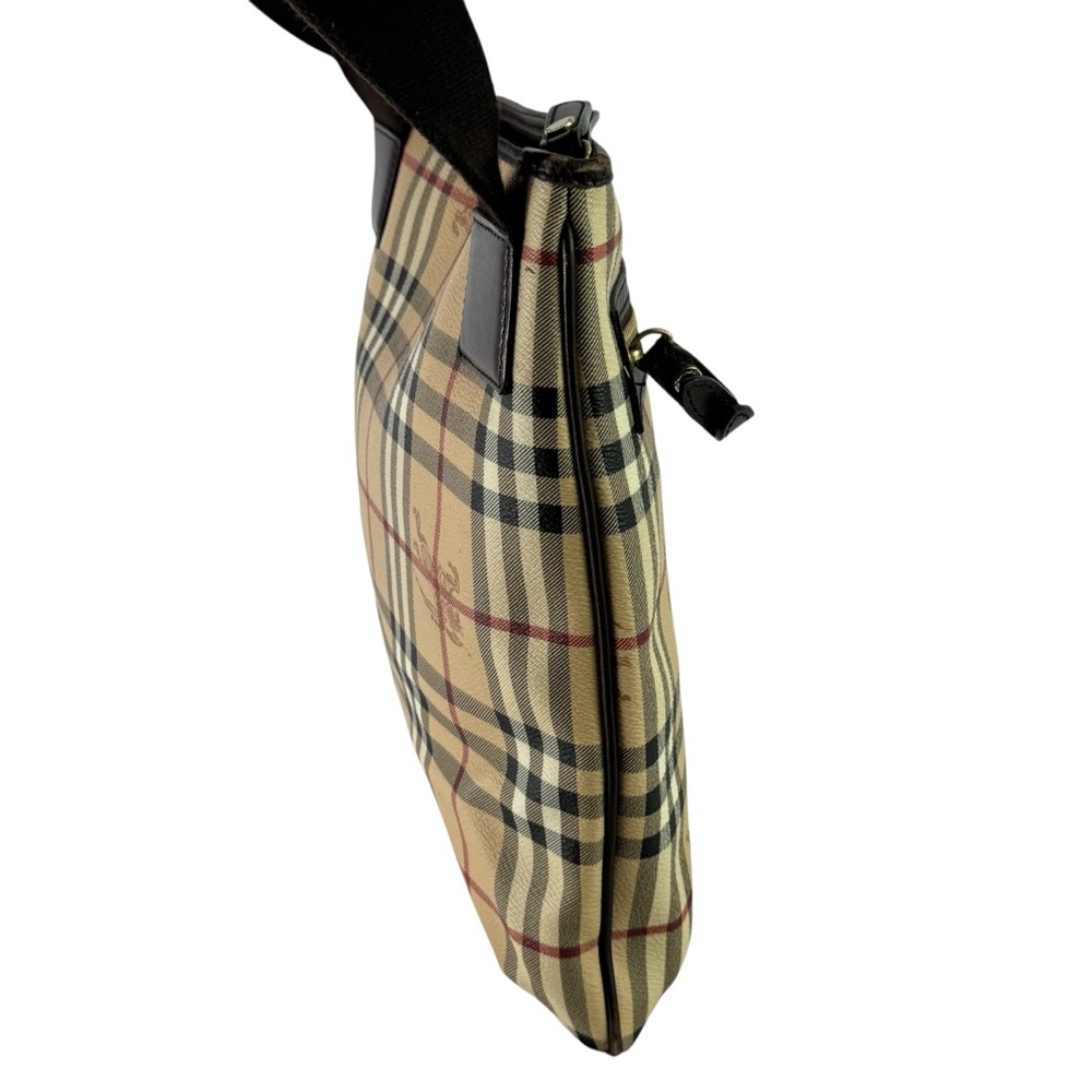 BURBERRY Multi Canvas Nova Check Haymarket Crossbody Made in Italy Authenticated - Picture 3 of 17